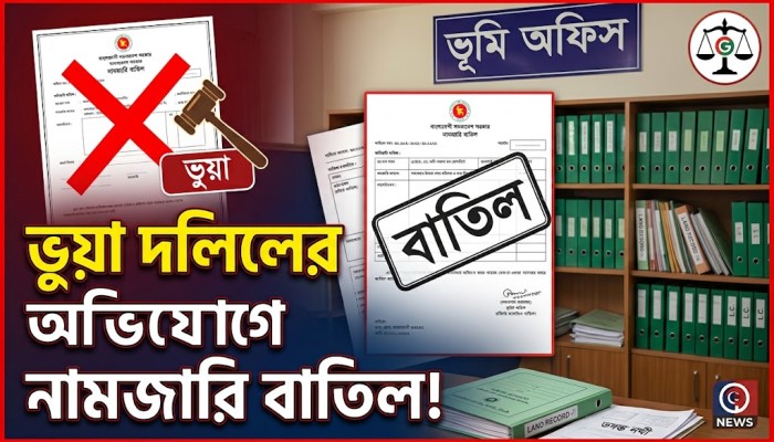 আগৈলঝাড়ায় ভু'য়া দলিলের অ'ভিযোগে নামজারি বা'তিল