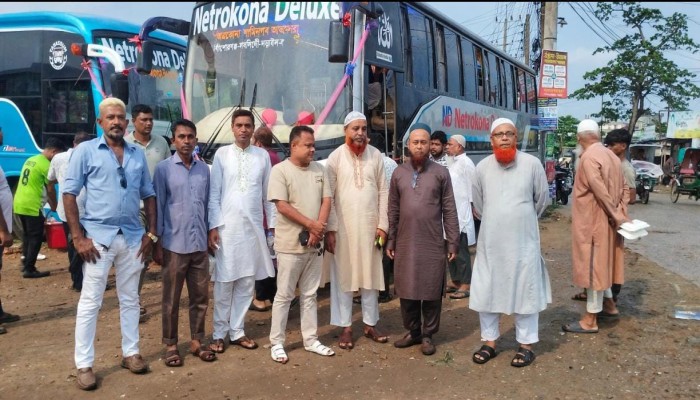 নেত্রকোণা থেকে কক্সবাজার ও শ্যামনগর রুটে দূরপাল্লার বাস সার্ভিসের শুভ উদ্বোধন
