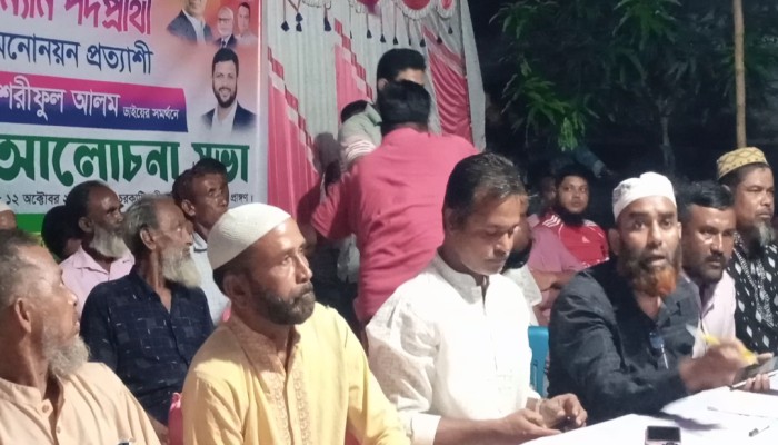 জনসমুদ্রে রূপ নিল শরিফুল আলমের সমর্থনে মতবিনিময় সভা