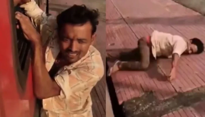 চলন্ত ট্রেনে মোবাইল চু'রি'র চেষ্টা, জানালায় ঝুলিয়ে শিক্ষা দিলেন যাত্রীরা