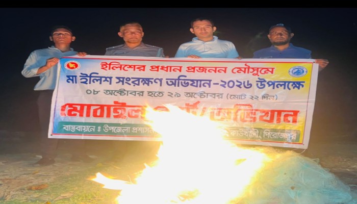 কাউখালীতে কঁচা নদীতে অ'ভি'যা'ন: সাড়ে ৫ হাজার মিটার কা'রে'ন্ট জা'ল জ'ব্দ ও ধ্বংস