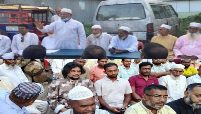 ব্রাহ্মণপাড়া আল আমীন হ'ত্যা'র আ'সা'মি'দে'র গ্রে'প্তা'র ও বিচারের দা'বি'তে প্র'তি'বা'দ সভা