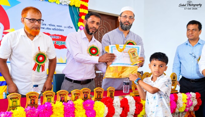 বিজয়নগরে সৃজনশীল মেধা উৎসবের বিজয়ী শিক্ষার্থীরা পেল বর্ণিল সংবর্ধনা