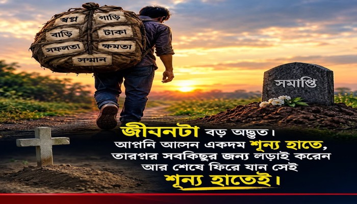 জন্ম থেকে মৃ'ত্যু: শূন্যের লড়াই শেষে শূন্যেই ফেরা