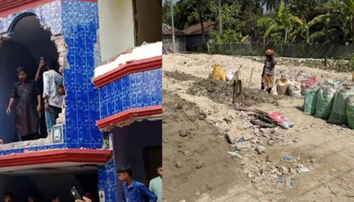 গুঁ'ড়ি'য়ে দেওয়া হয়েছে খু'নি'র বাড়ি, তুলে নেওয়া হচ্ছে মাটিও