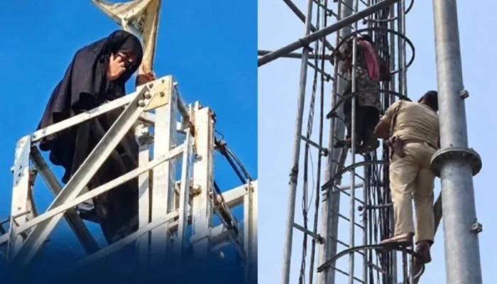 বিয়ের দাবিতে ১০০ ফুট উঁচু টাওয়ারে তরুণী, নামলেন অনলাইনে বিয়ের পর