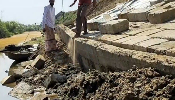 সুনামগঞ্জ-বিশ্বম্ভরপুর সড়কে ৮৭ কোটি টাকার কাজে অনিয়মের অ'ভি'যো'গ, পরিদর্শনে এমপি নুরুল ইসলাম