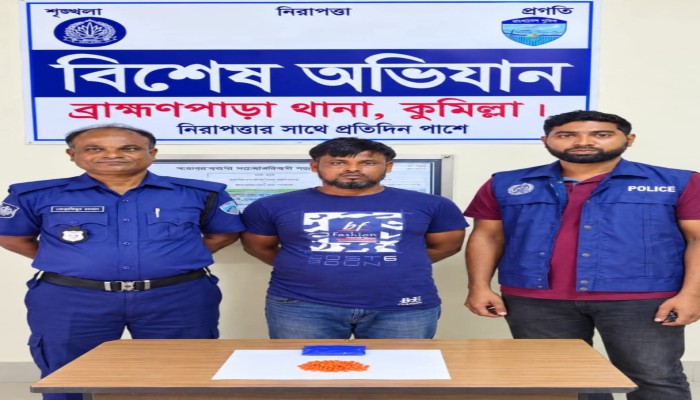 ব্রাহ্মণপাড়ায় ১৪০ পিস ই'য়া'বা'স'হ এক মা'দ'ক কারবারি গ্রে'প্তা'র